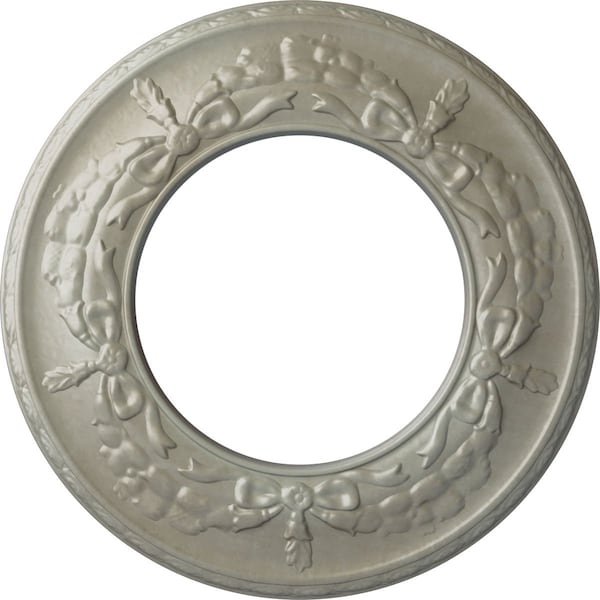 Ekena Millwork Salem Ceiling Medallion (Fits Canopies up to 7 1/8"), 13 1/4"OD x 7 1/8"ID x 7/8"P, Flash Gold CM13SAFLS - main